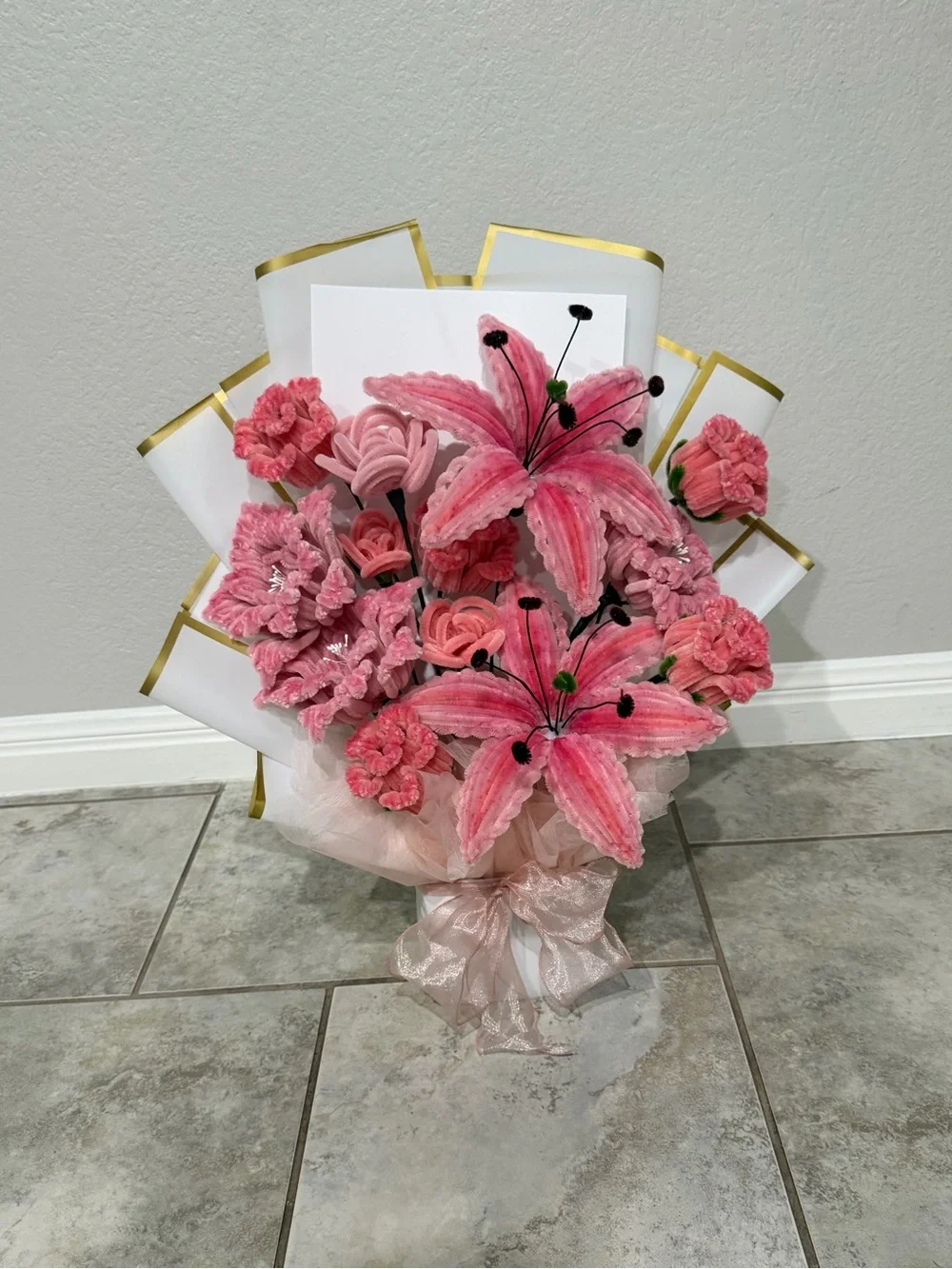 Handmade Pink eternal bouquet